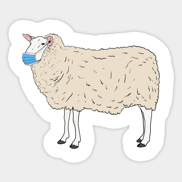 Corona Sheep Sticker by tabslabred